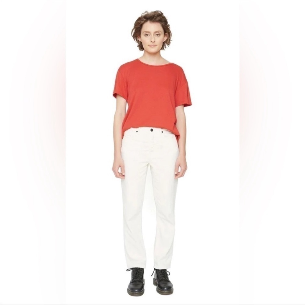 Free People x Sandrine Rose Cream Skinny Jeans In Alpes Size 28